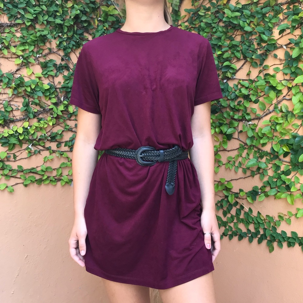 Brandy Melville Suede T-shirt Dress